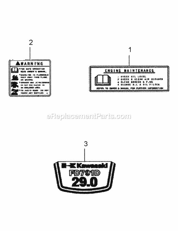 Fd791d-As05 Label Diagram and Parts List for M72-KW 53BB5GFZ750 Cub Cadet Sprayer